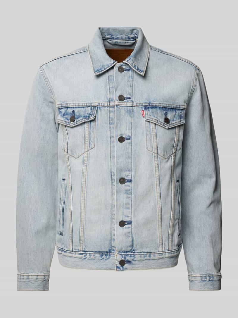 Levi's Jeansjack met paspelzakken op de borst, model 'THE TRUCKER JACKET'