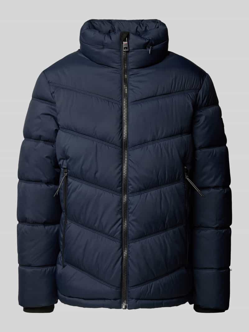 Tom Tailor Regular fit gewatteerd jack met opbergbare capuchon