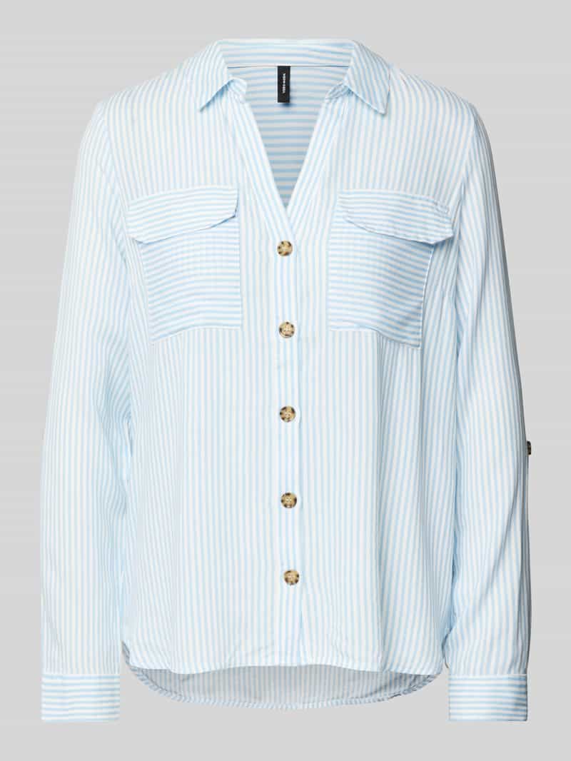 Vero Moda Regular fit overhemdblouse van pure viscose, model 'BUMPY'