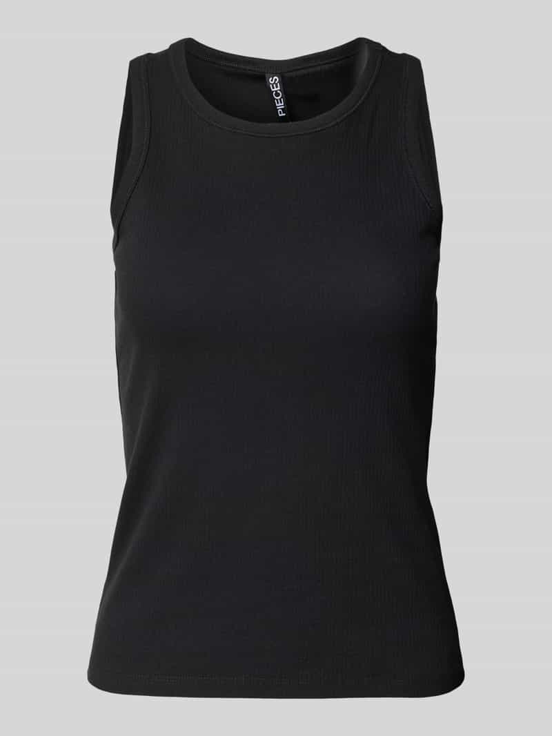 Pieces Regular fit tanktop in riblook, model 'RUKA'