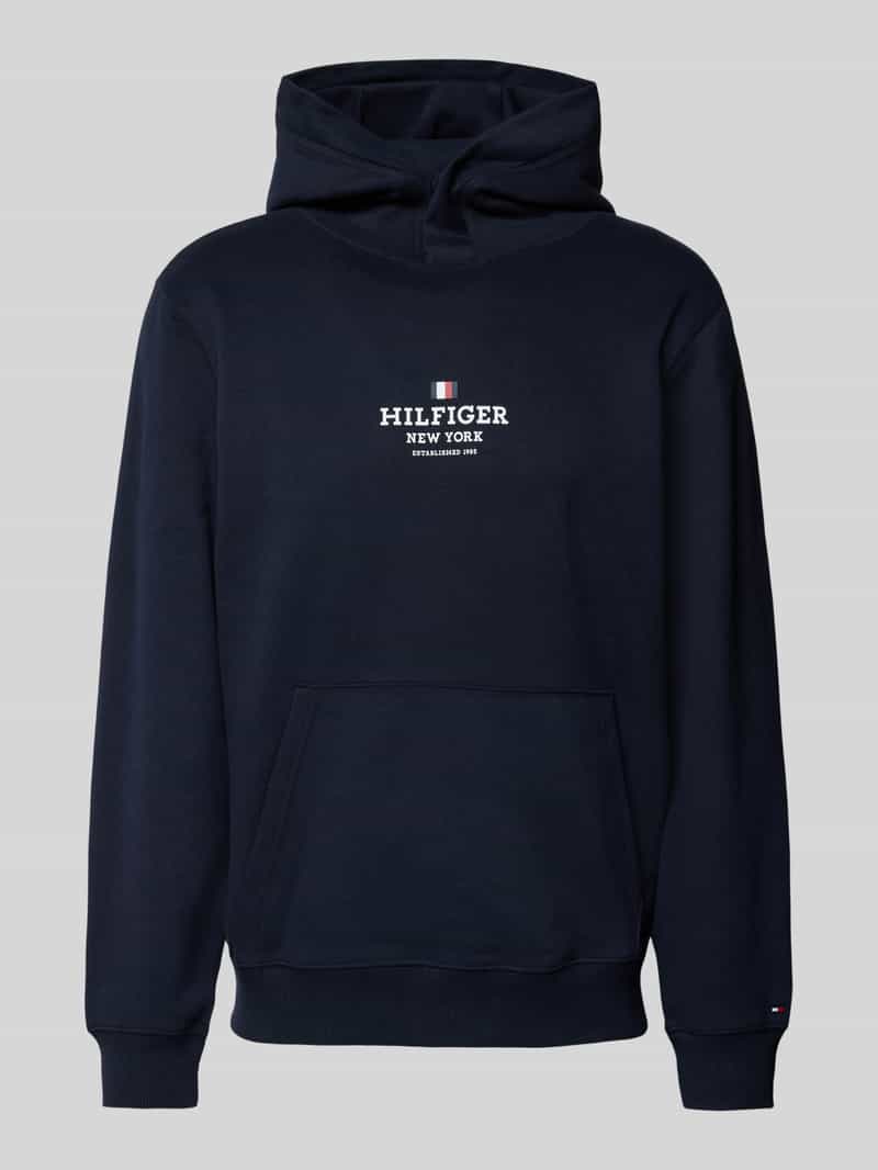 Tommy Hilfiger Hoodie met labelprint en kangoeroezak