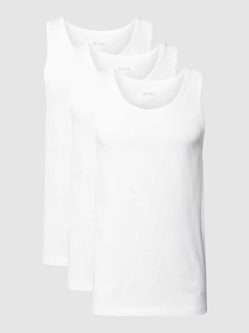 Boss Tanktop met labeldetail in een set van 3 stuks, model 'Modern'