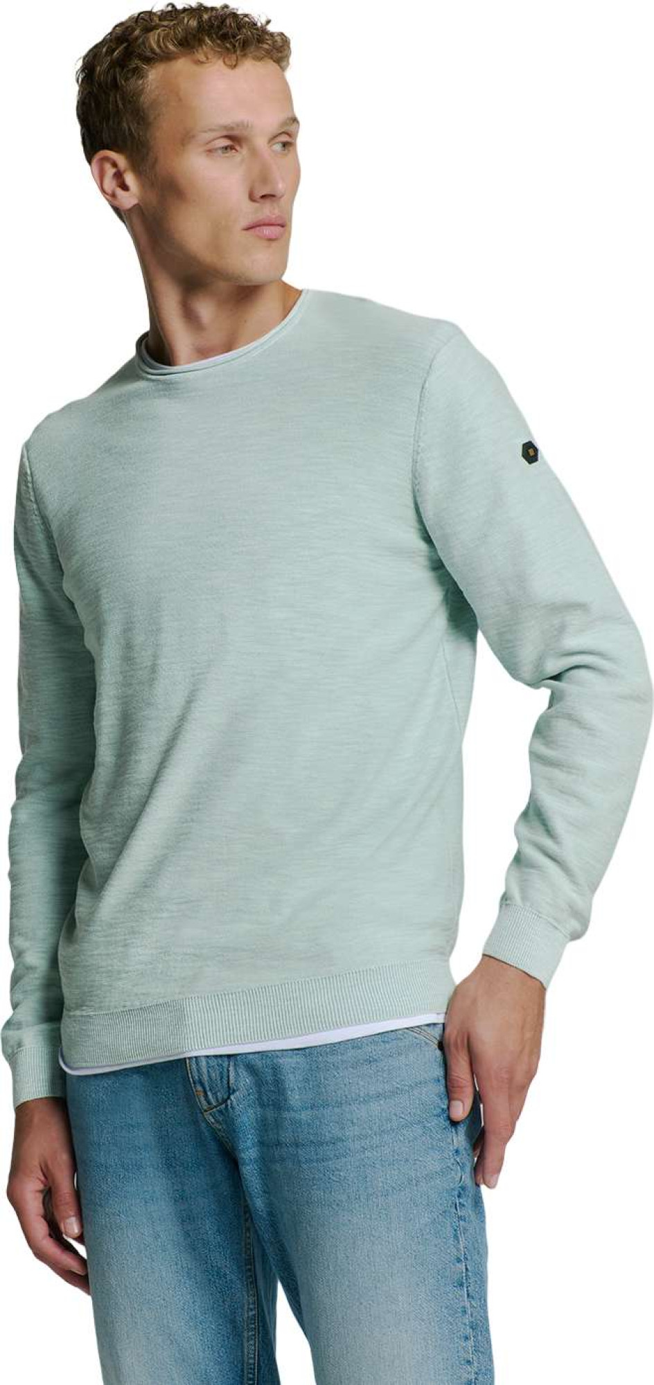 No Excess Pullover crewneck garment dyed + st ice
