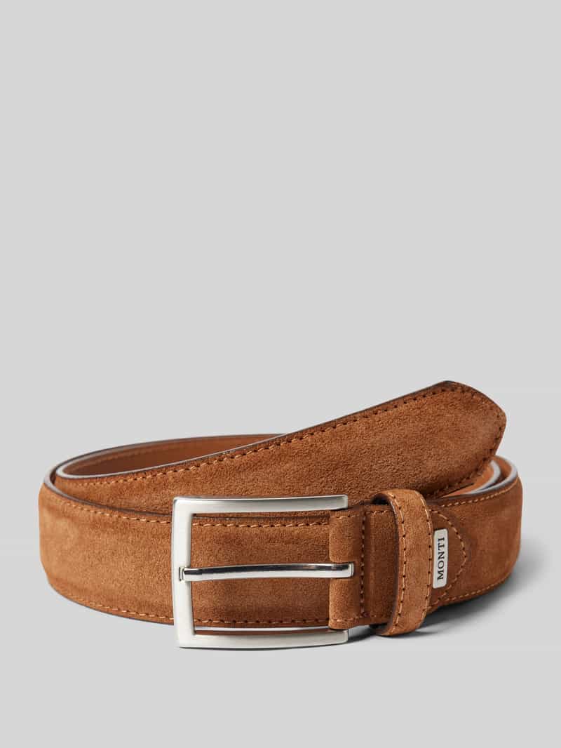 MONTI Leren riem 3,5 cm breed, business-casual, suede, inkortbaar