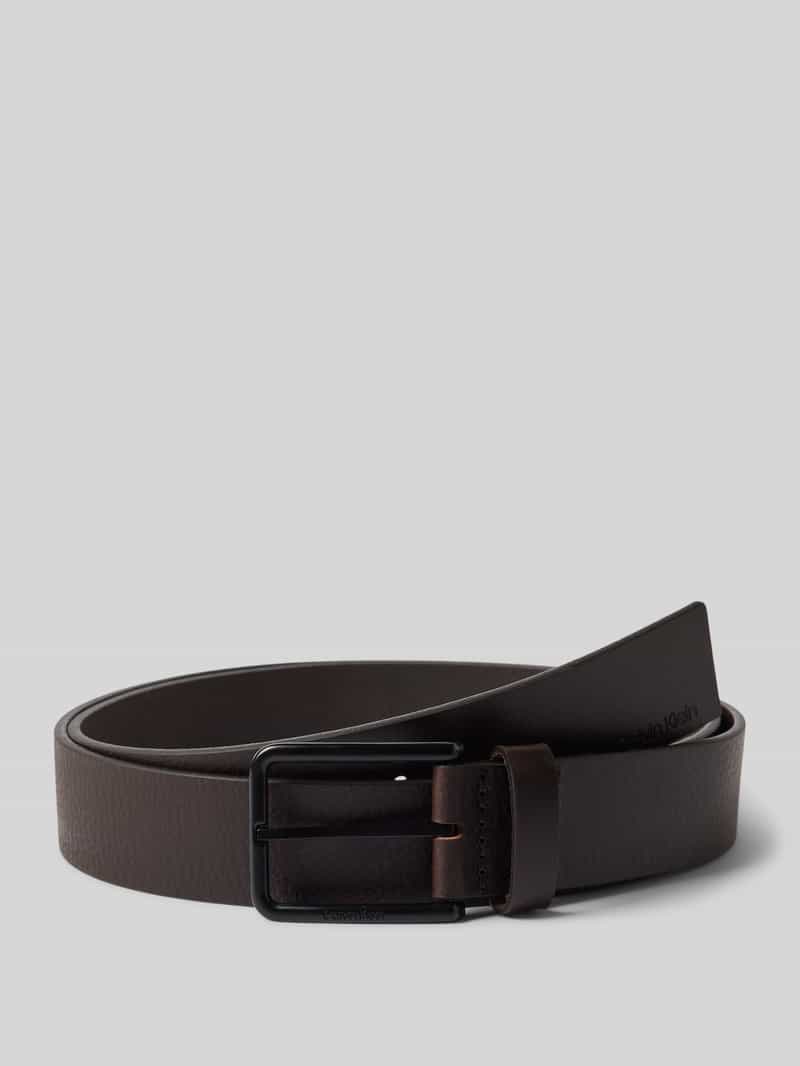Calvin Klein Leren riem WARMTH PB 35MM Logoprint, eenvoudige doornsluiting