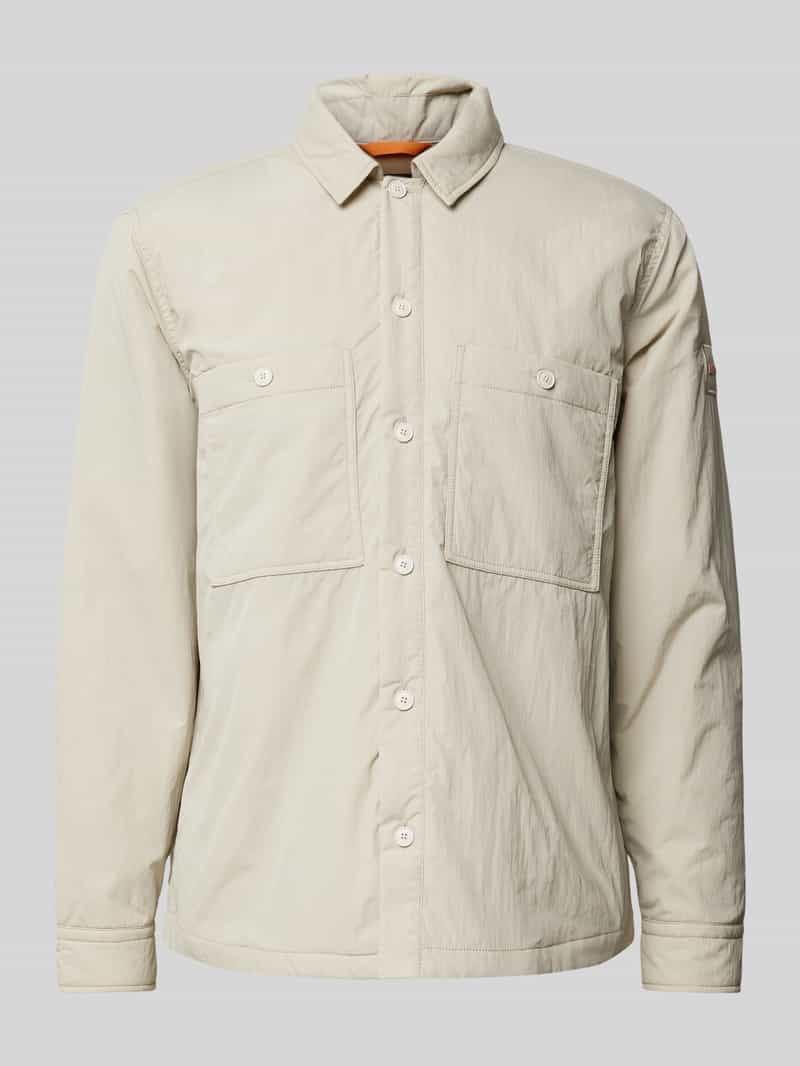 Boss Orange Regular fit overhemdjack met borstzakken, model 'Locky'