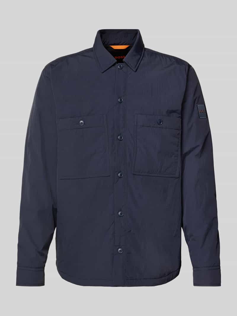 Boss Orange Regular fit overhemdjack met borstzakken, model 'Locky'