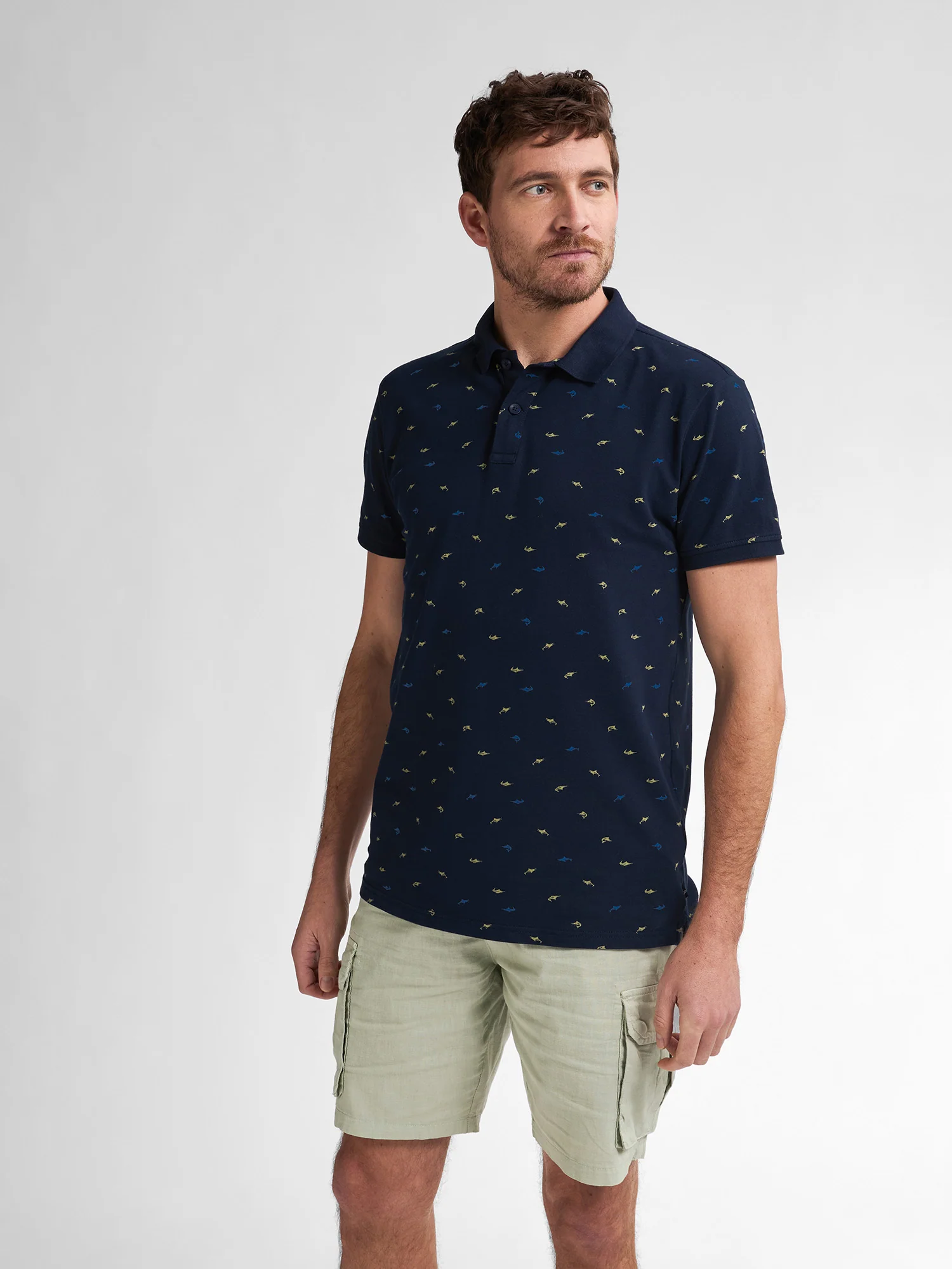 Petrol Industries Heren polo m-1050-pol923 5178 navy blue