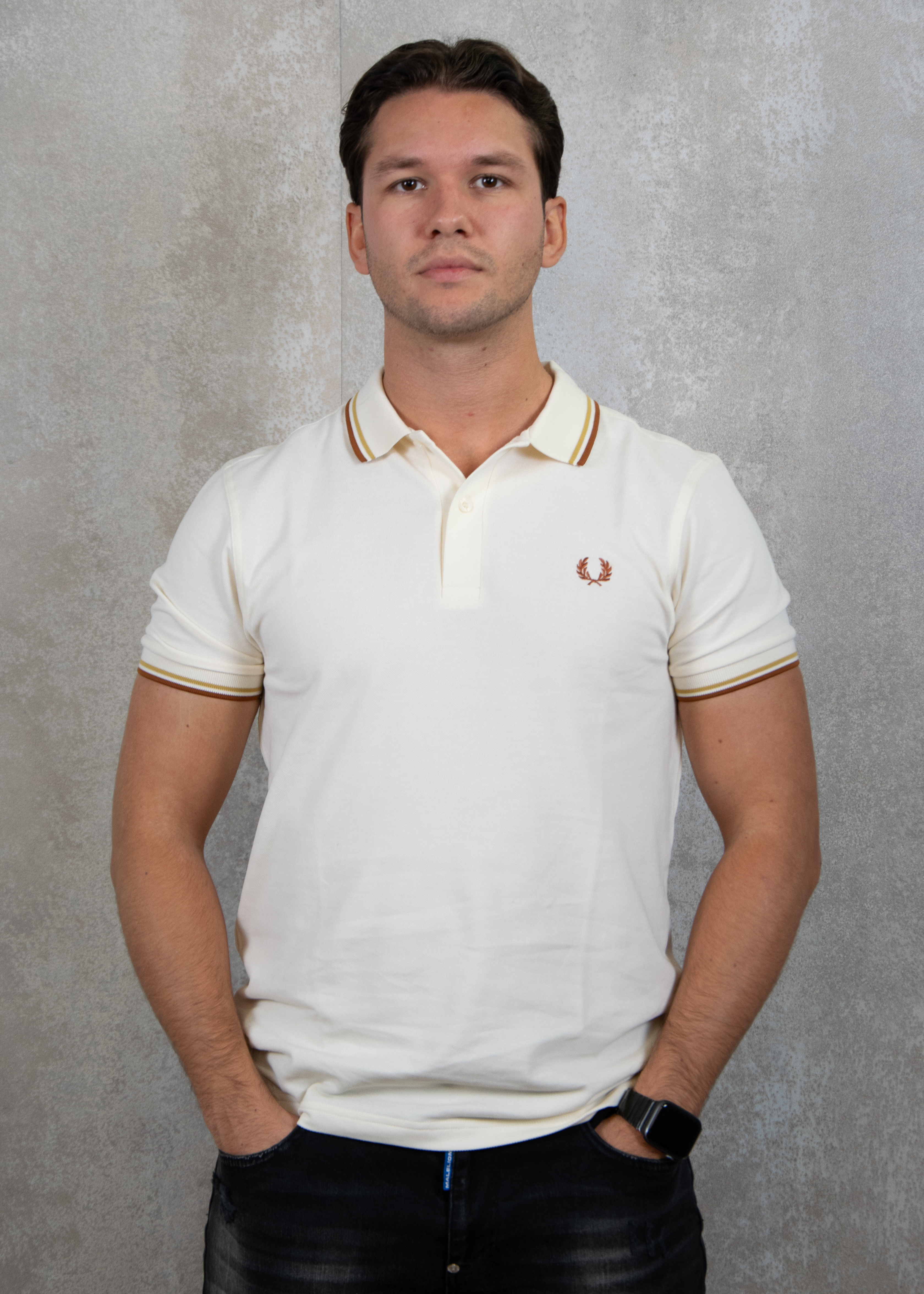 Fred Perry Twin Tipped Polo Shirt, Ecru