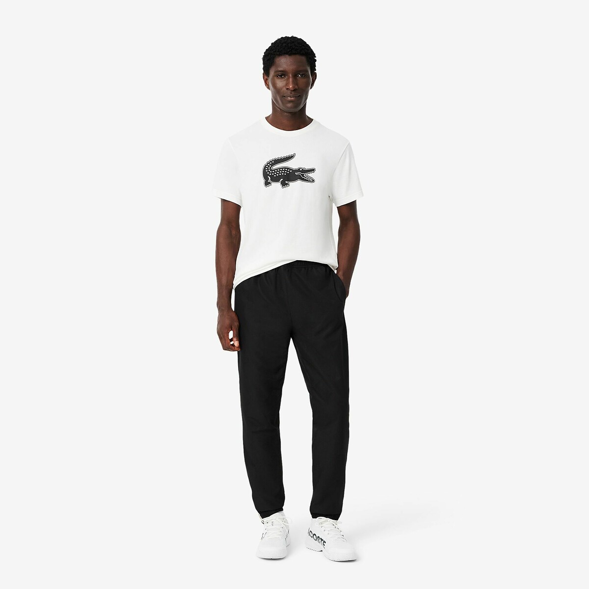 Lacoste Taped Taffeta Track Pants - Black- Heren, Black