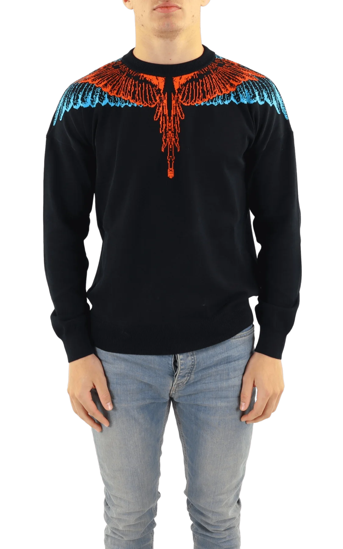 Marcelo Burlon Heren icon wings knit boxy crew