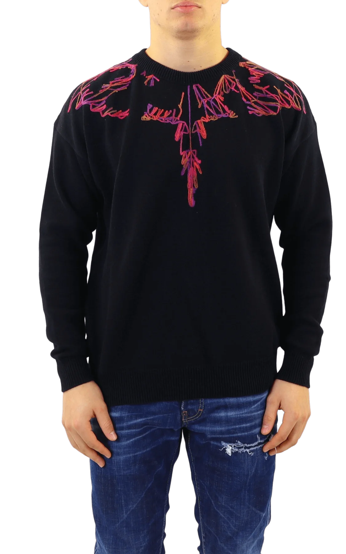 Marcelo Burlon Heren wings knit relax slim crew