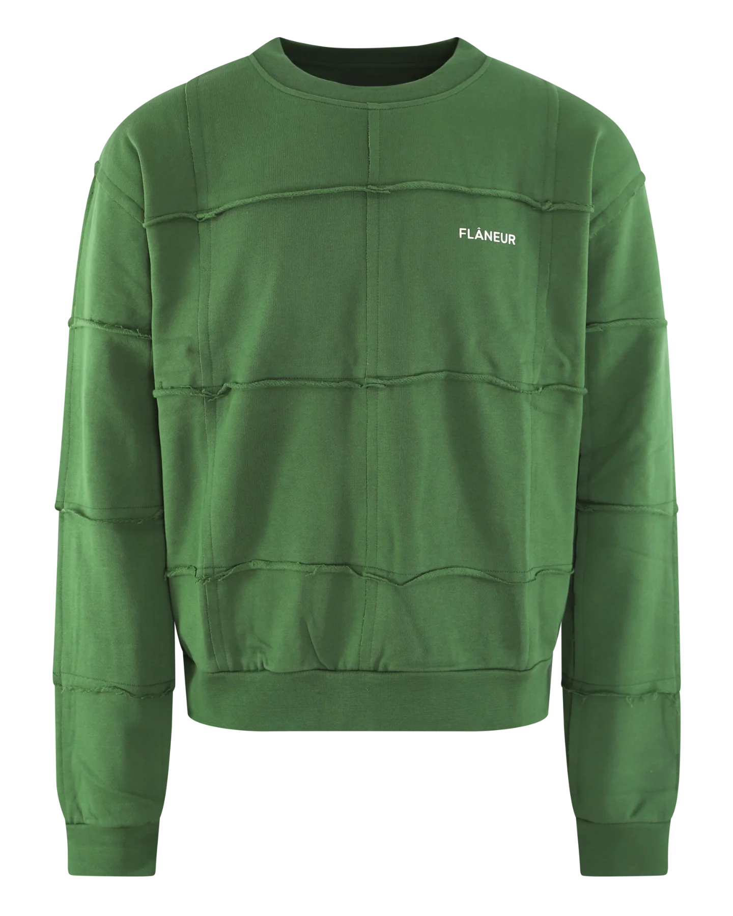 Flaneur Homme Heren cut & sew sweater green