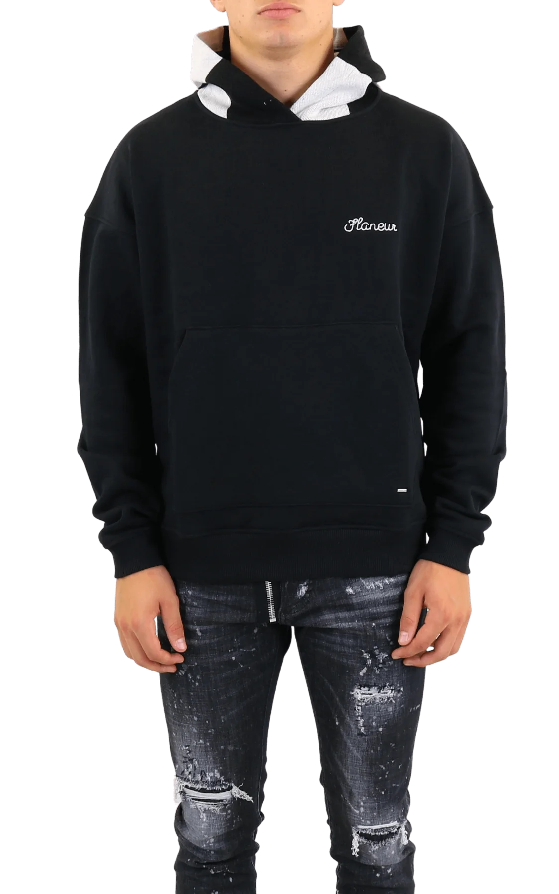 Flaneur Homme Heren knitted hood hoodie