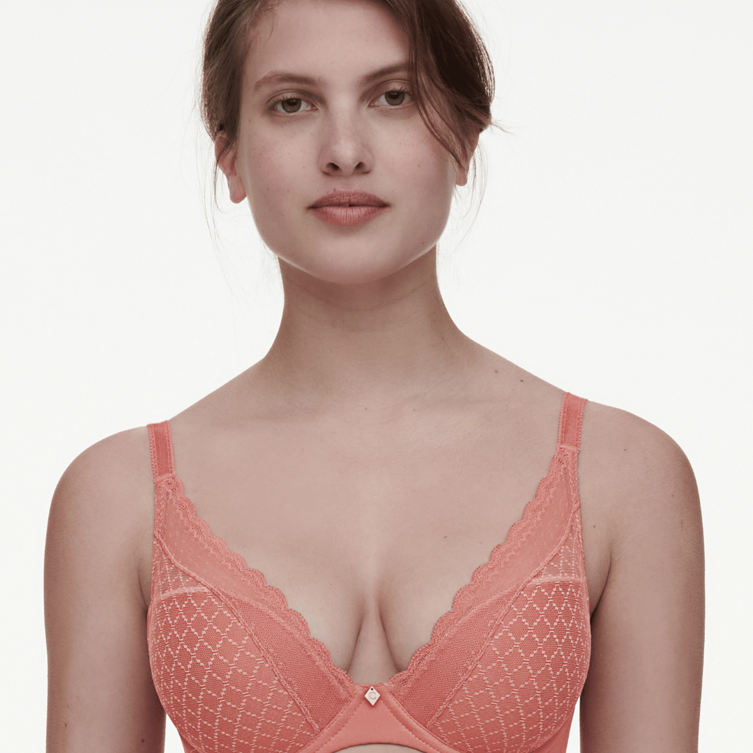 Chantelle EasyFeel Norah Chic BH met beugel, koraalrood