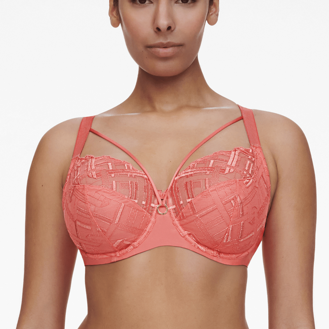 Chantelle Graphic BH met beugel, koraalrood