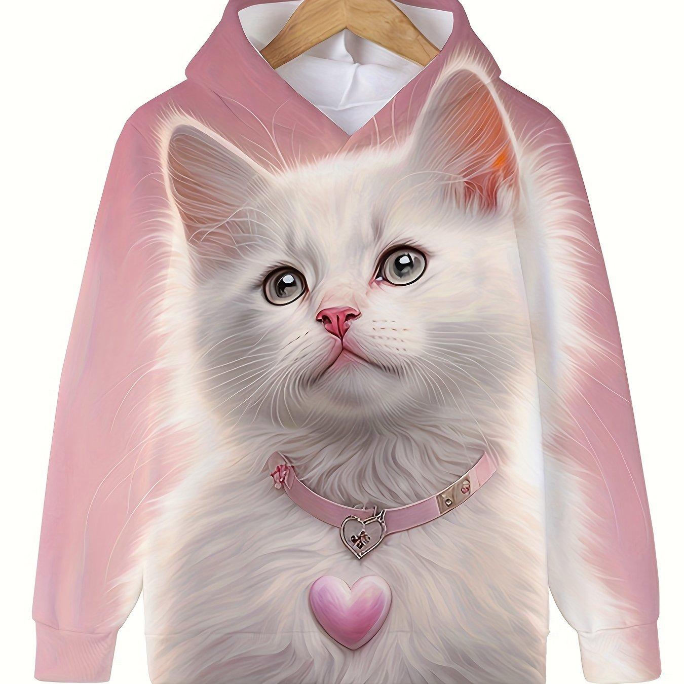 ETST 005 3D-ruimtegrafische hooded sweatshirt-trui voor meisjes, casual kleding voor de lente en herfst, levendige kleuren 100