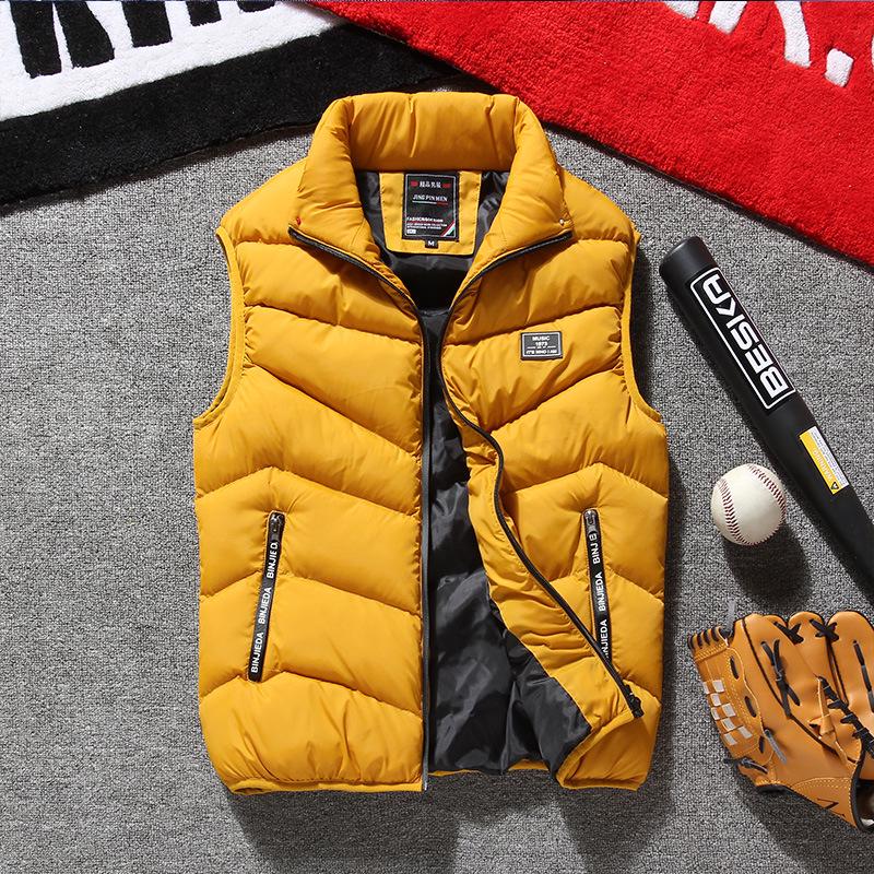 Lucky ioom Clothes Outdoor Heren Vest Outdoor Kleding Heren Heren Dons Katoenen Rood Vest Reclamevest 8XL zwart