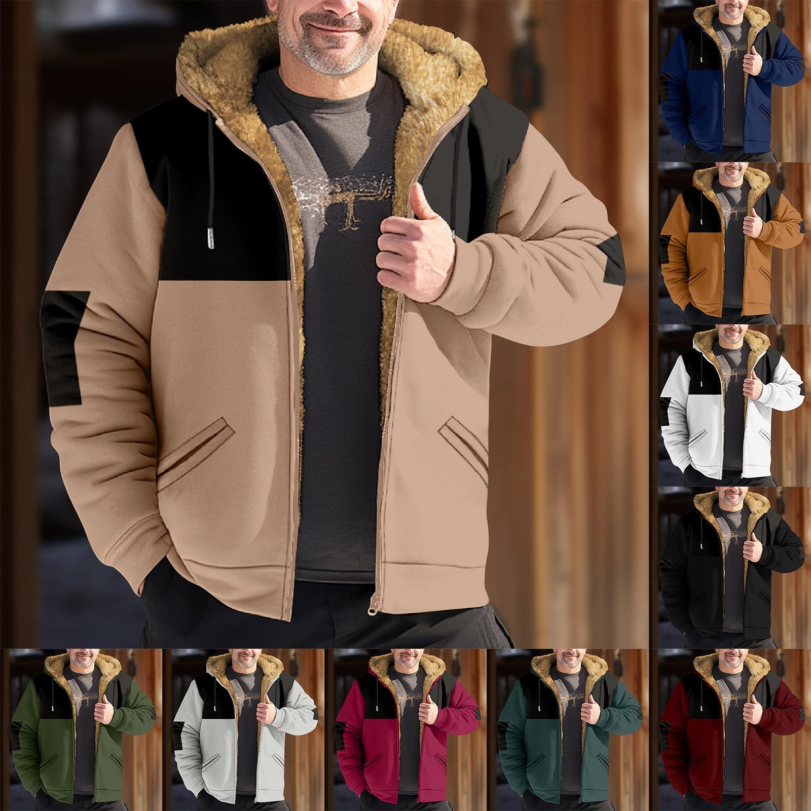 Winnerer Saturn Heren Winter Print Jas Heren Casual Trend Rits Capuchon Jas L legergroene kleur