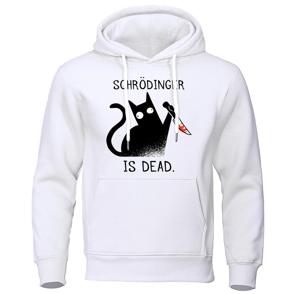 Enter Boutique Sports Clothing Collection Schrodinger Is Dead Black Cat Heren Streetwear Outdoor Comfortabele Hoodie Ademende Mode Sweatshirts Basic Oversized Trainingspak S