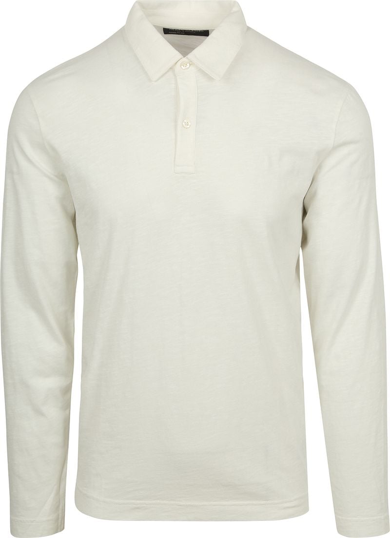 Marc O'Polo Longsleeve Poloshirt Off White