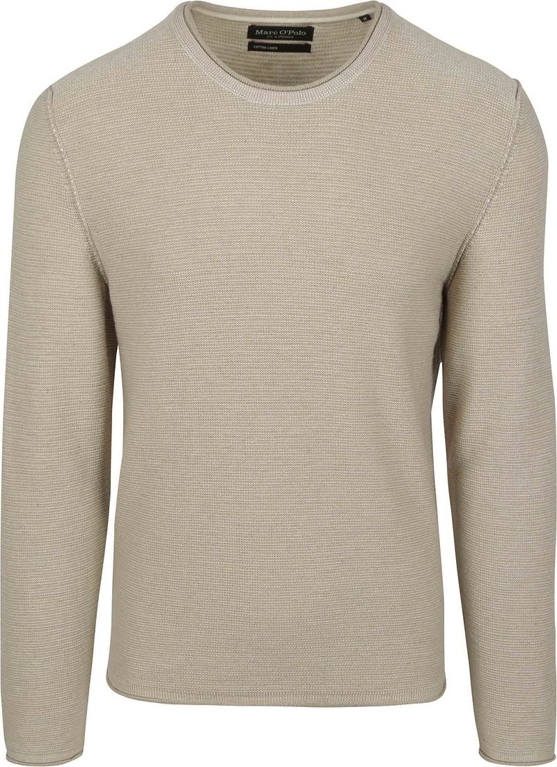 Marc O'Polo Pullover Crewneck Cotton/Linen Gray Silk