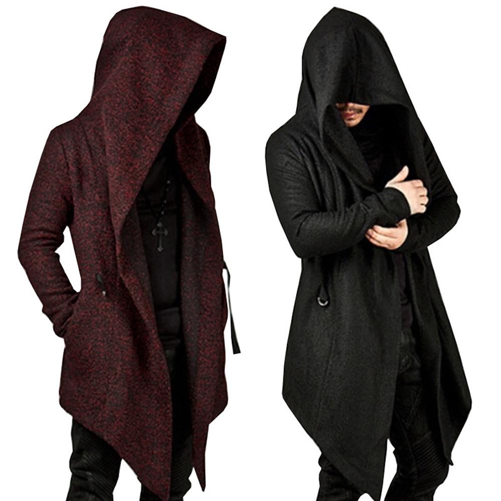 Ren Bag Heren herfst winter casual zak onregelmatige trenchcoat met lange mouwen uitloper blouse XXL