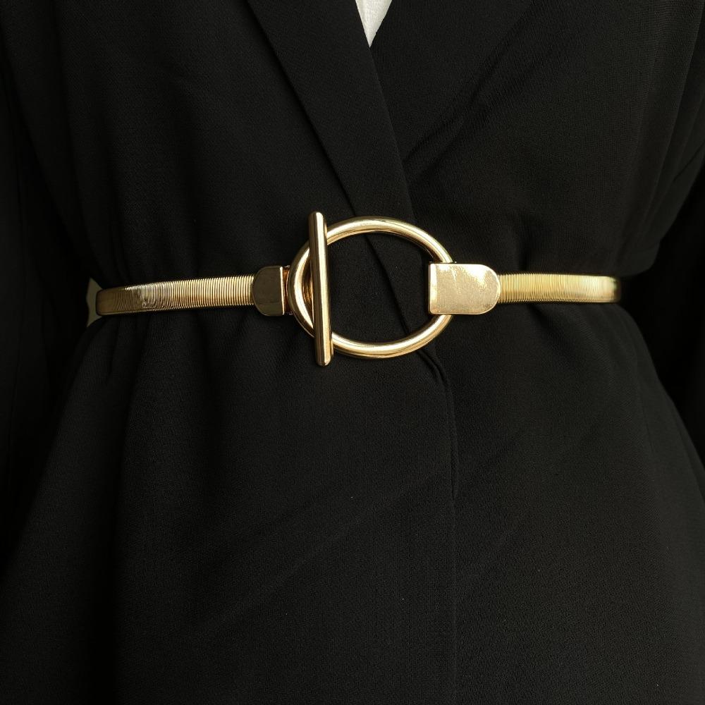 Yinhuandong Silver metal Elastic Waist Belt Leaf Waist Band Fashion Waist Strap 9