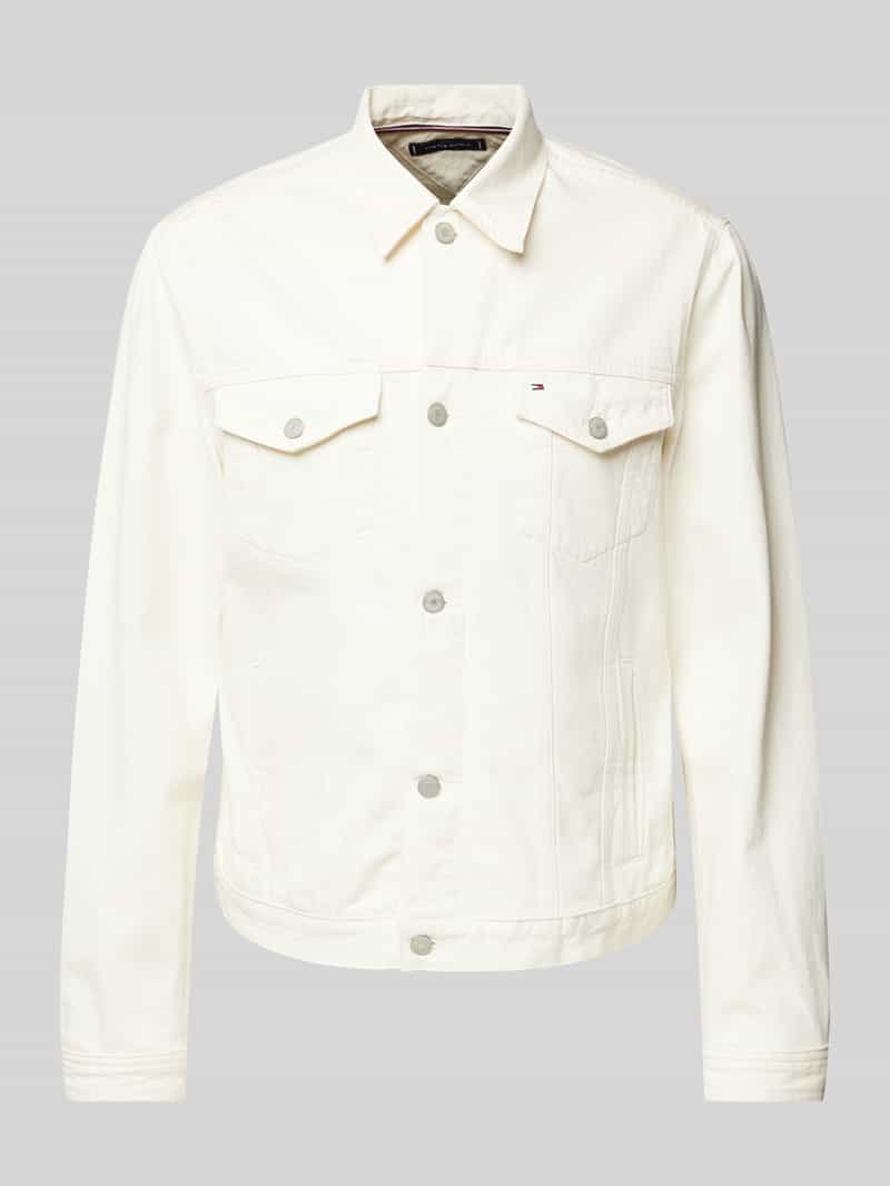 Tommy Hilfiger Jeansjack met paspelzakken op de borst