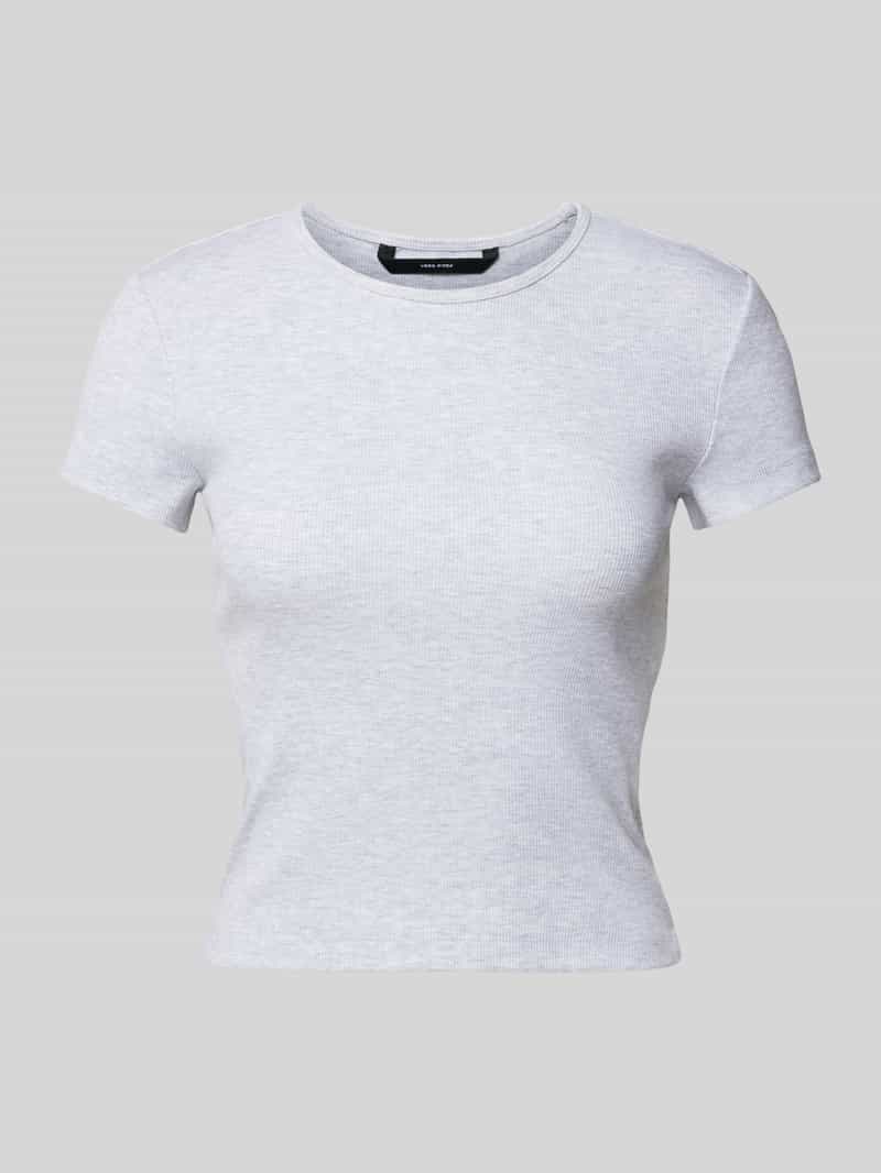 Vero Moda Regular fit T-shirt met geribde look, model 'CHLOE'