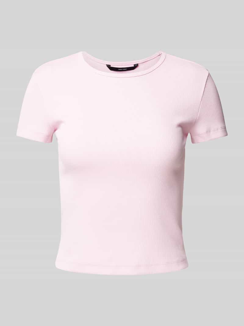 Vero Moda Regular fit T-shirt met geribde look, model 'CHLOE'