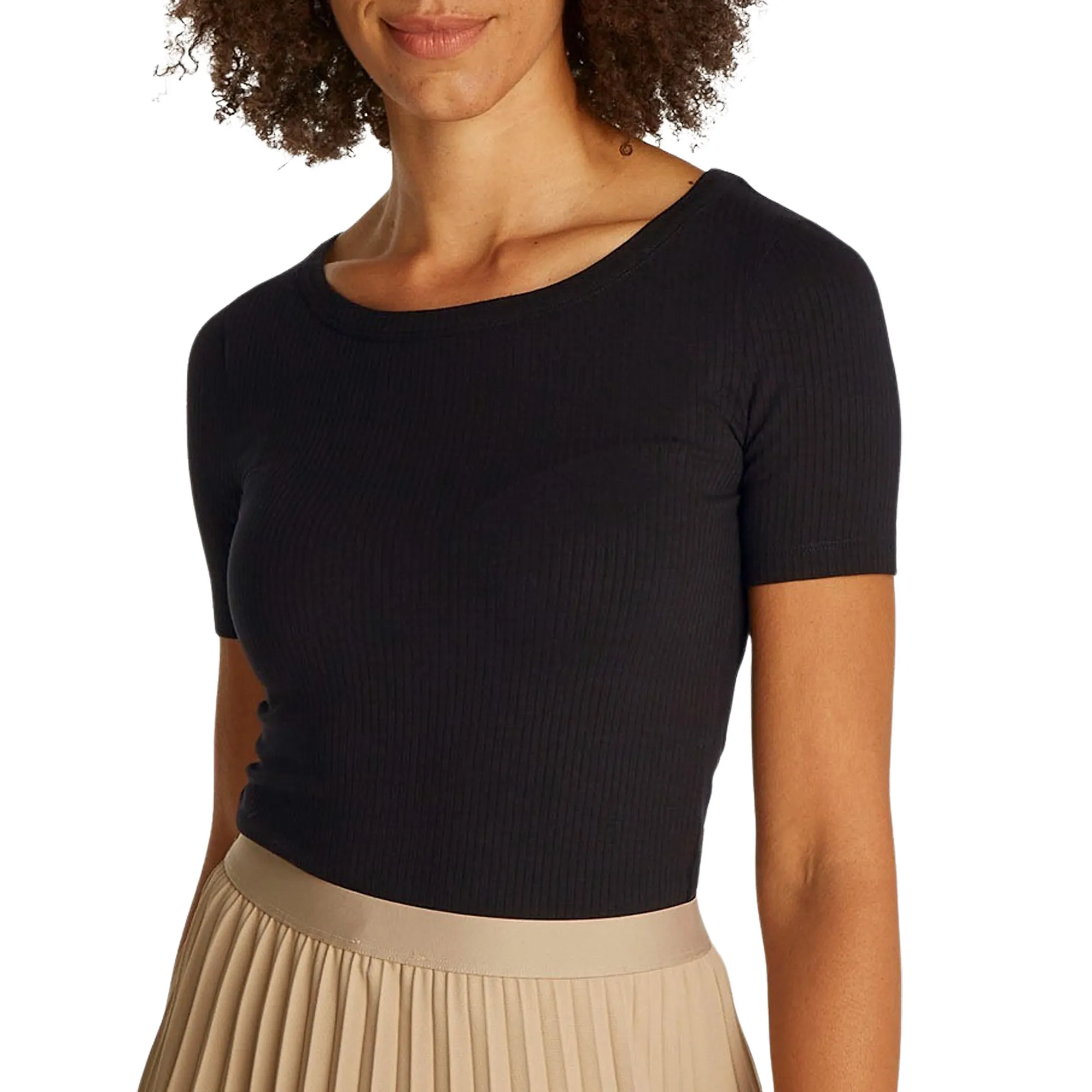 Tommy Hilfiger Slim 5X2 Rib Crew Shirt Dames