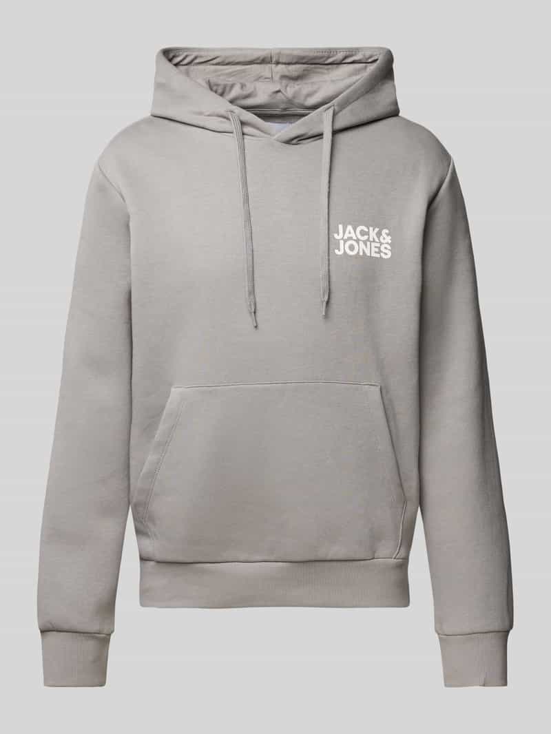 Jack & jones Hoodie met labelprint, model 'ECORP'