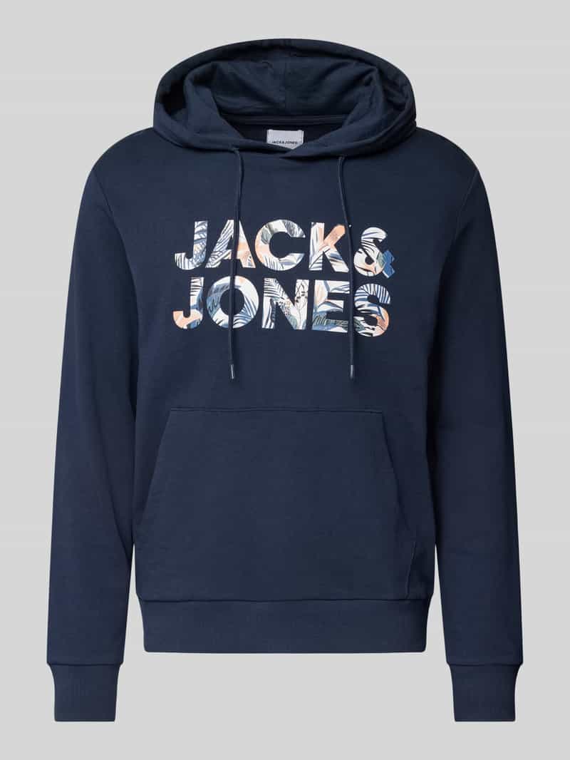 Jack & jones Hoodie met labelprint, model 'BRYAN'