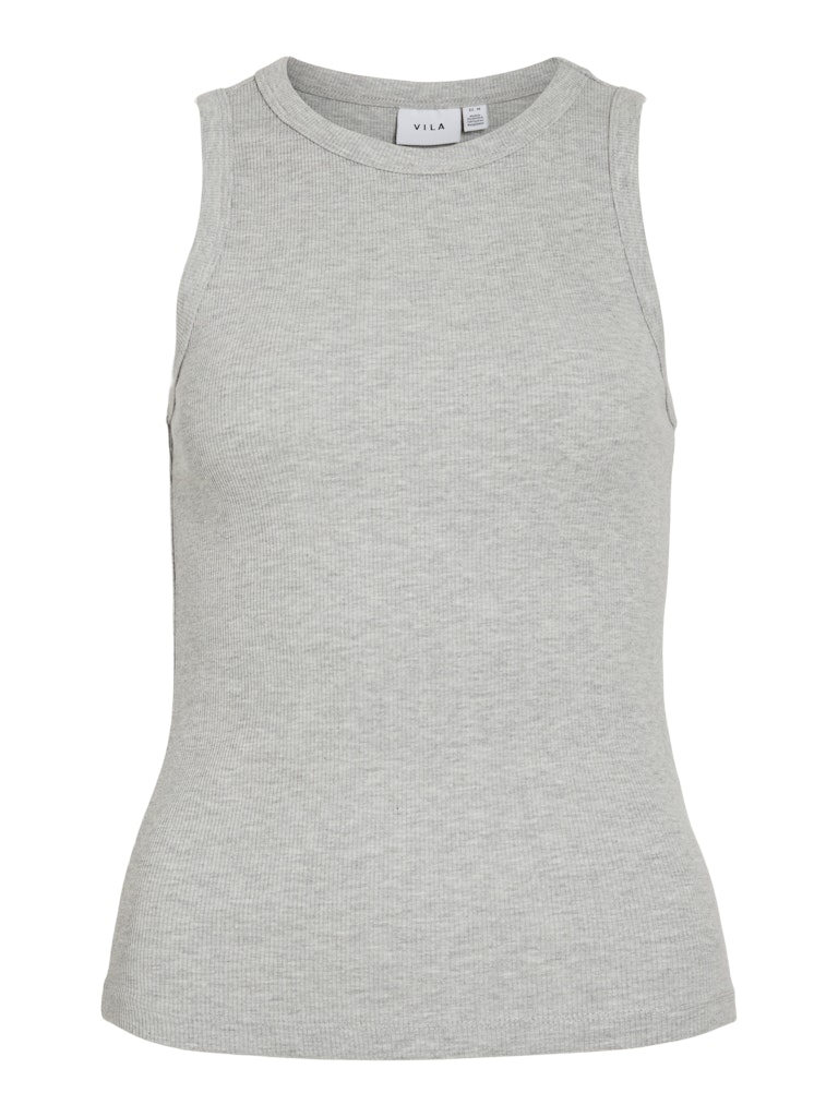 Vila visola s/l tank top noos 14101757 light grey melange