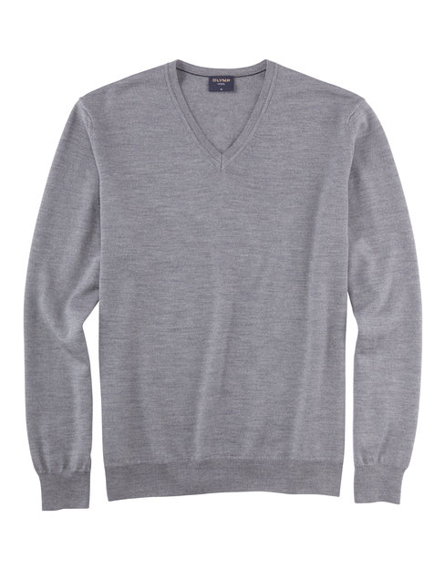 OLYMP Trui met ronde hals OLYMP brei casual moderne gebreide trui