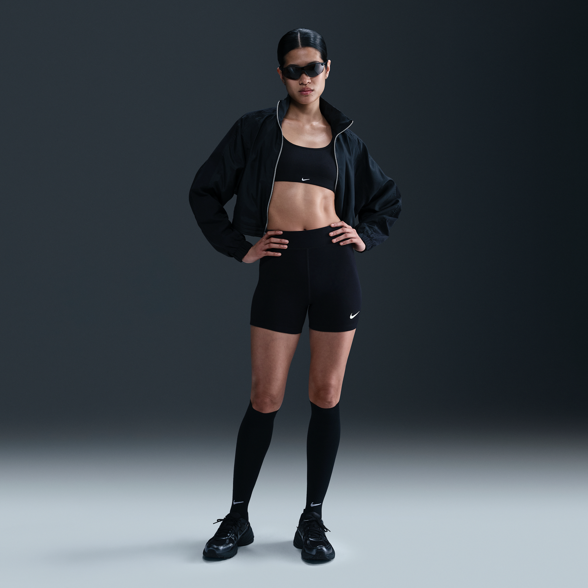 Nike Bikeshorts met hoge taille voor dames (13 cm) Sportswear Classic - Black- Dames, Black