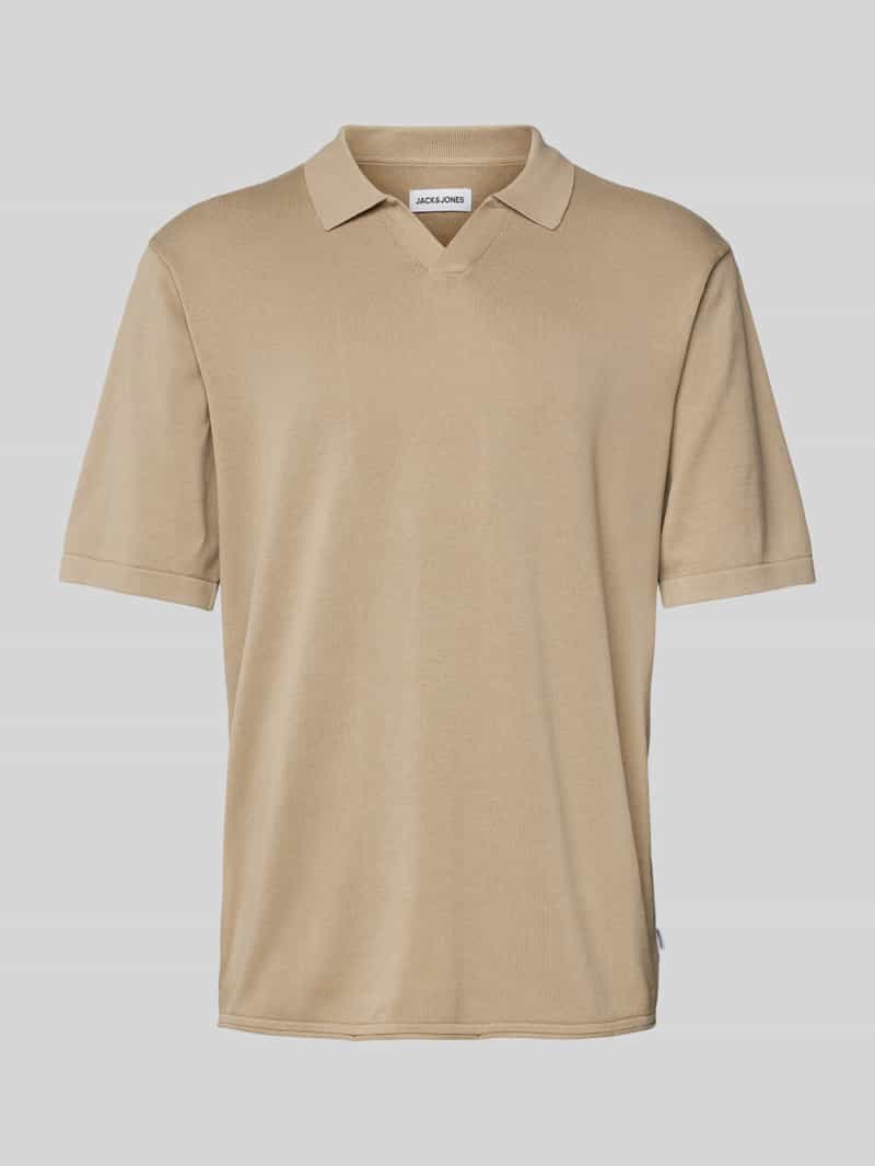 Jack & Jones Trui met korte mouwen JJELEO KNIT POLO SS LN