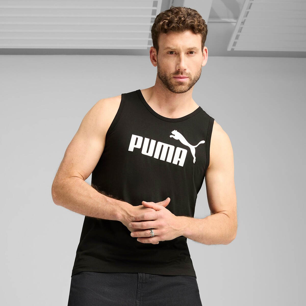Puma Singlet, ronde hals, zuiver katoen