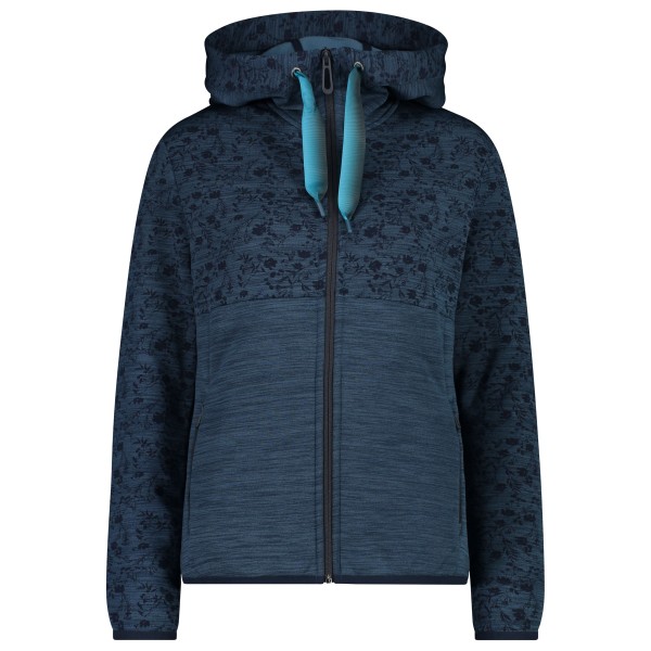 CMP - Women's Printed Stretch Jacket Fix Hood - Fleecevest, blauw