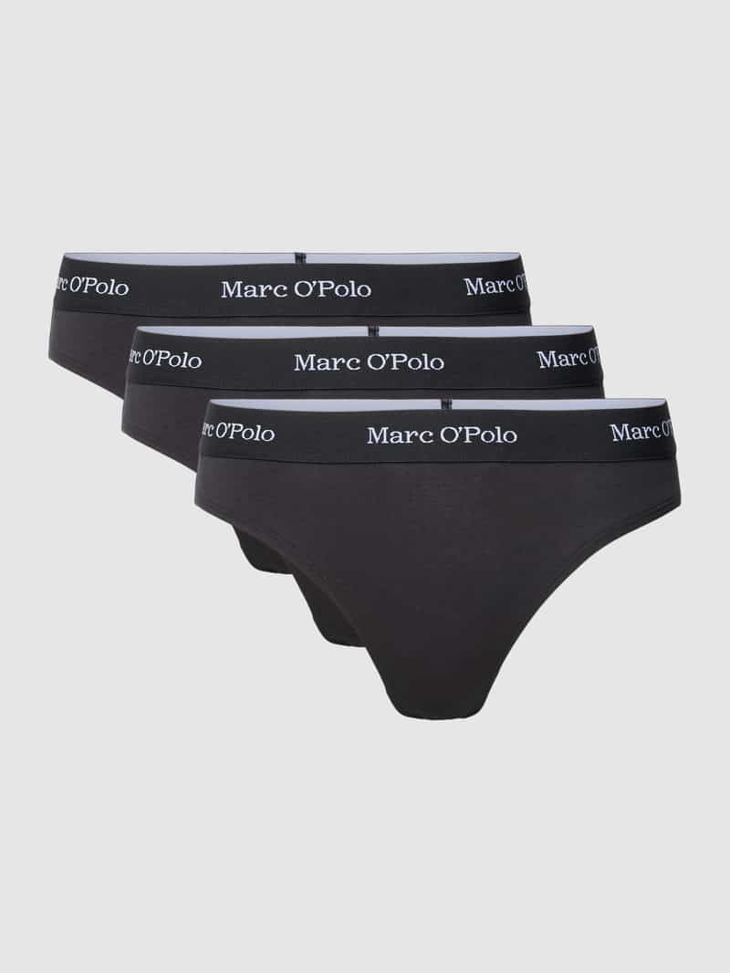 Marc O'Polo Slip met elastische band met logo in een set van 3 stuks