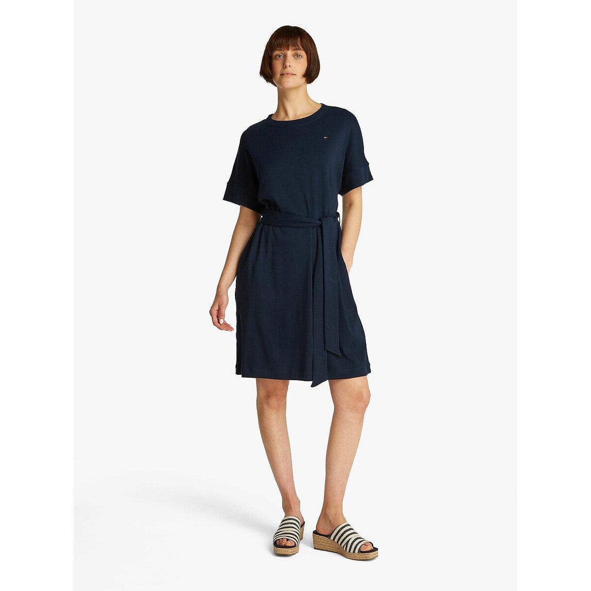 Tommy hilfiger Korte T-shirtjurk met riem