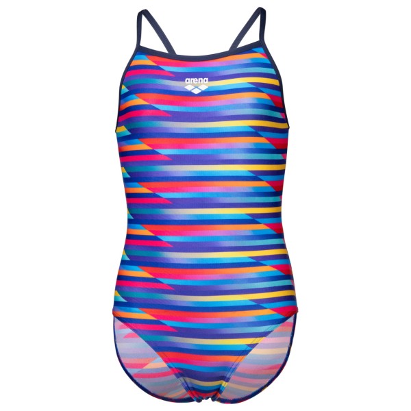 Arena - Girl's Racing Stripe Swimsuit Lightdrop Back - Badpak, blauw