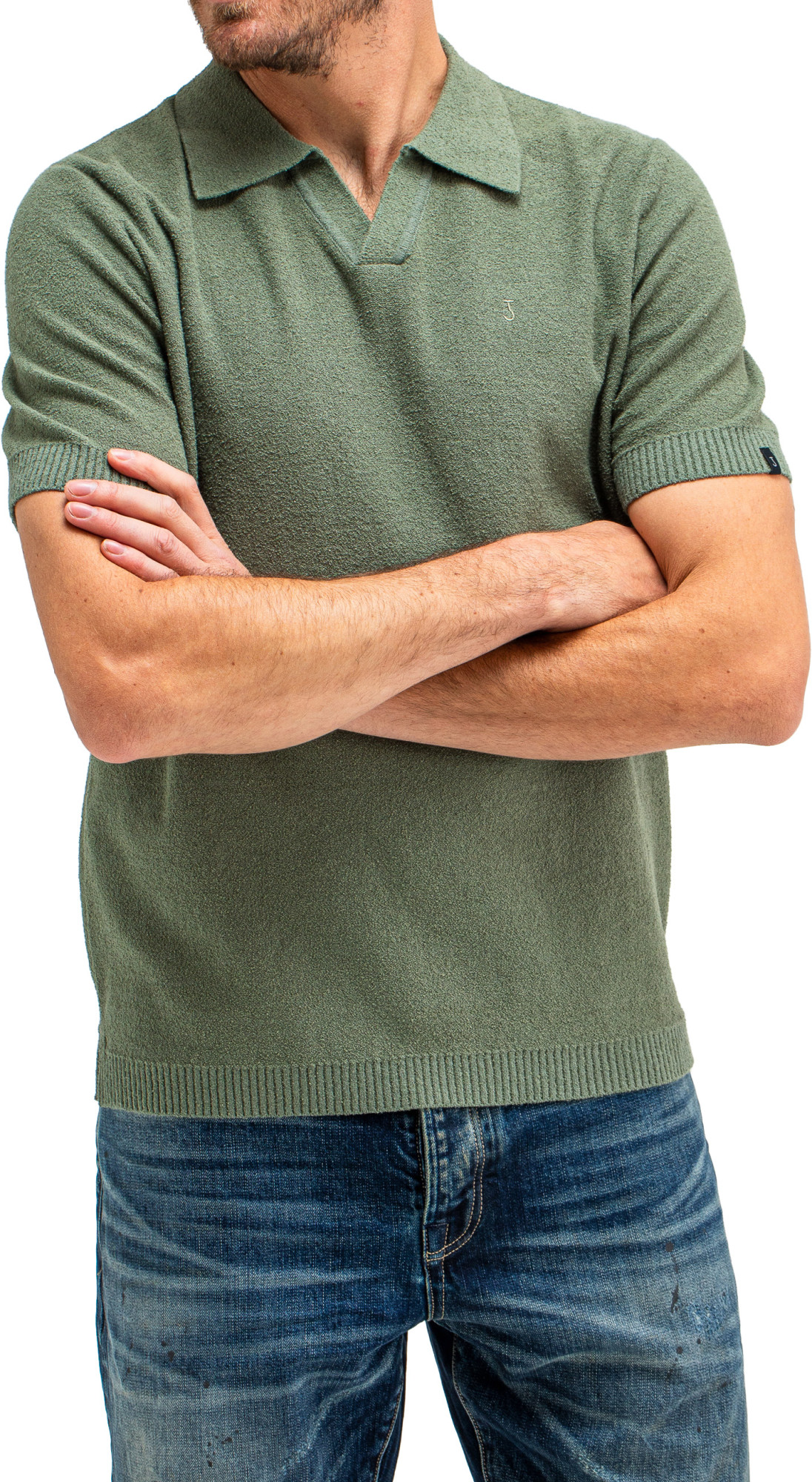 Butcher of Blue Boucle knit polo