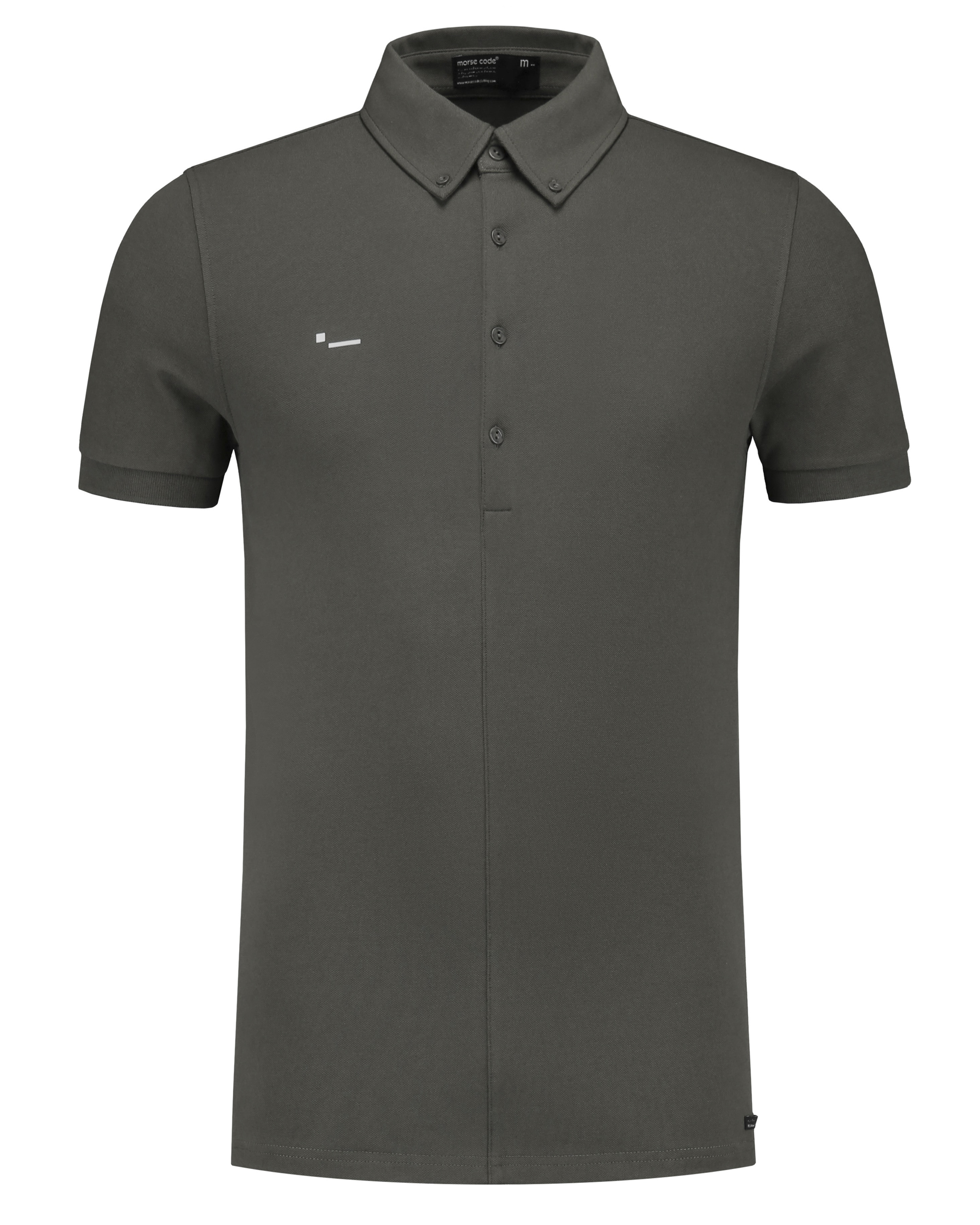 Morse code Polo met korte mouwen