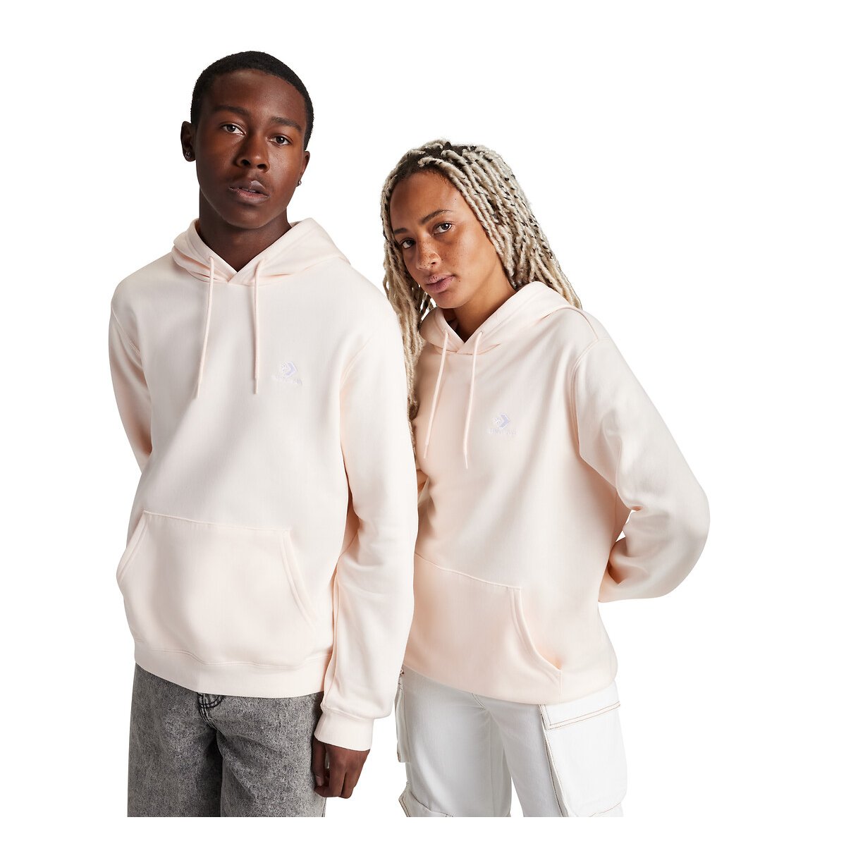 Converse Go-To Embroidered Star Chevron Fleece Hoodie met standaardpasvorm