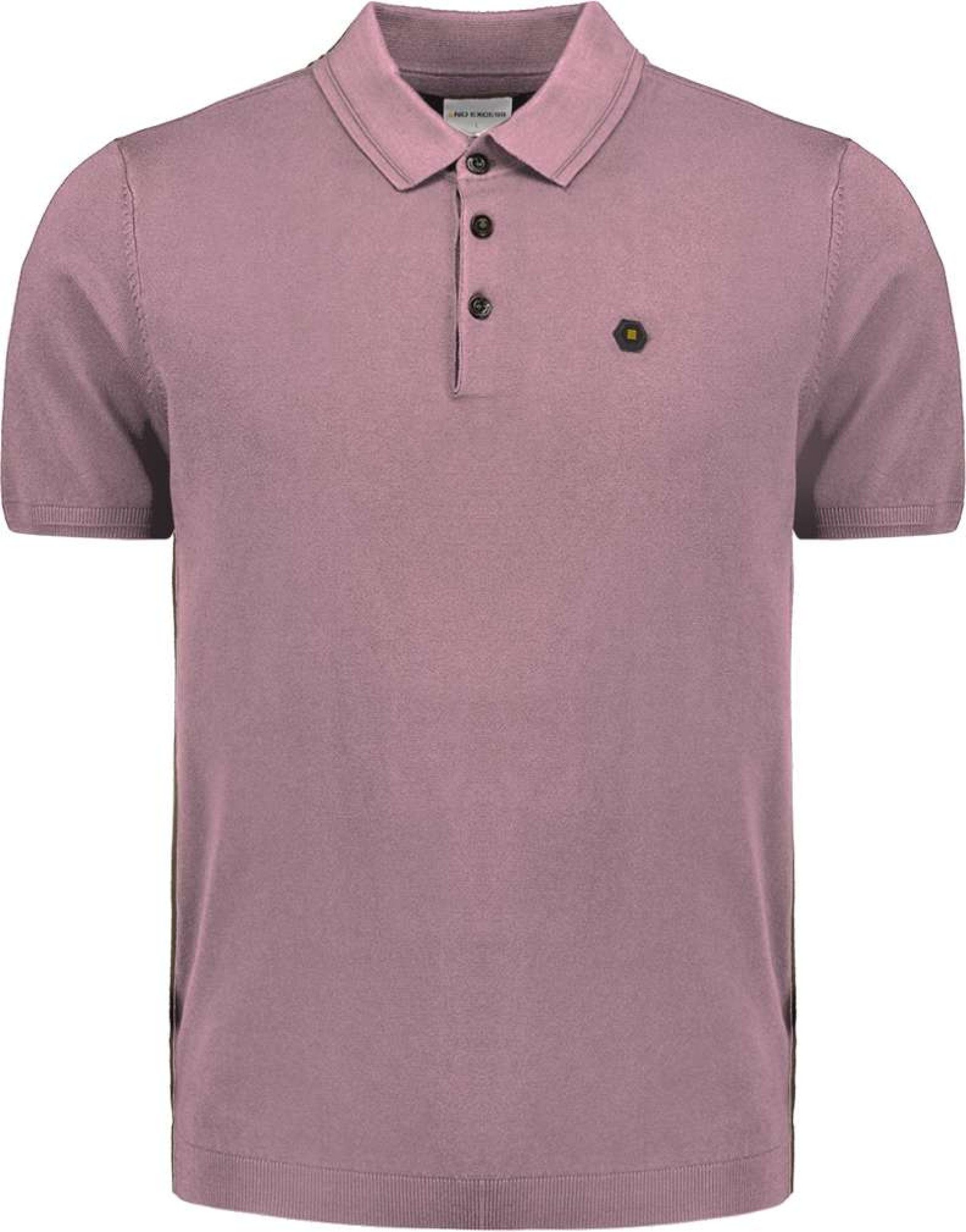 No Excess Pullover short sleeve polo button s mauve