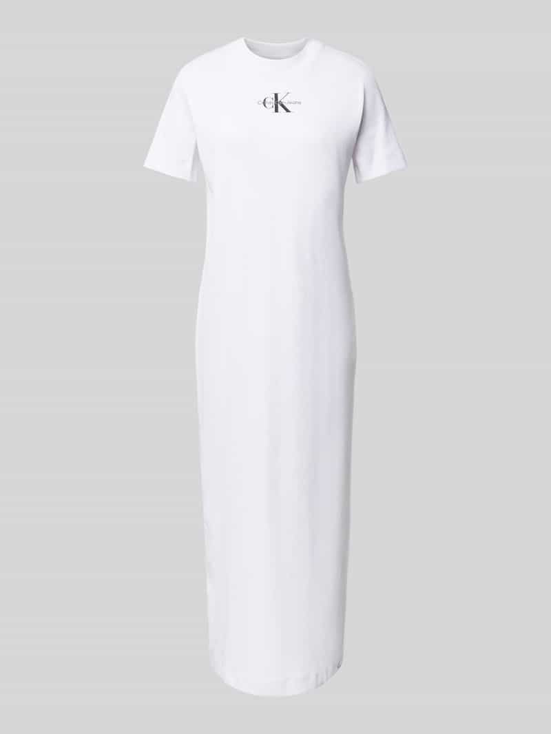 Calvin Klein Midi-jurk MONOLOGO LONG RIB TEE DRESS