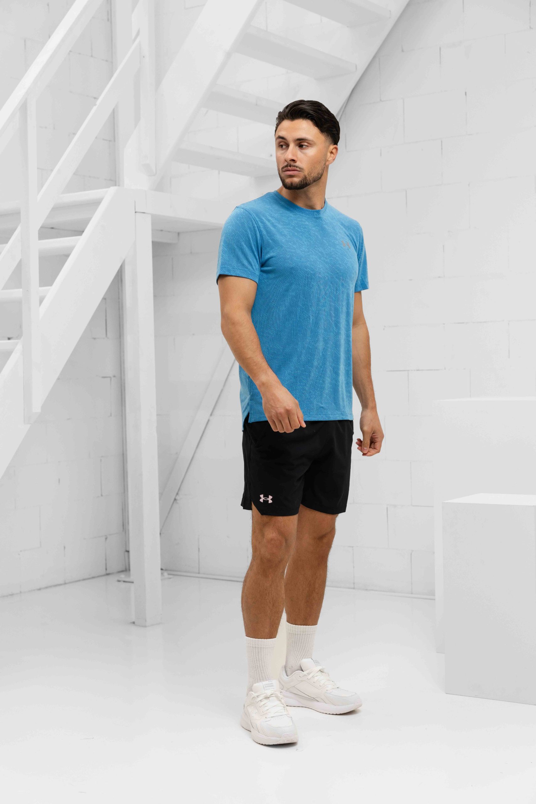 Under Armour Launch Camo T-Shirt - Blue- Heren, Blue
