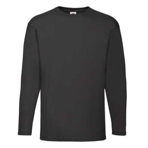 Fruit of the Loom Mens Valueweight Long-Sleeved T-Shirt M koningsblauwe kleur